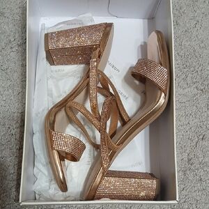 Maripé Rose Gold Heels